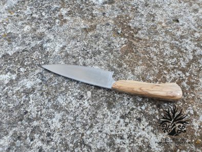 Couteau de chef en acier inox X46CR13 <br>Manche en bois d'Olivier de Provence – Image 3