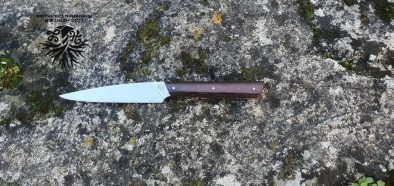 Couteau de table <Br> Couteau artisanal-Lame inoxydable <Br> Manche en micarta rouille