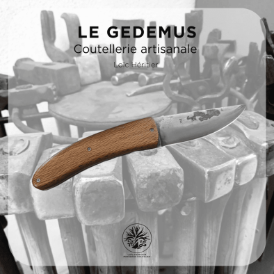Couteau pliant système liner-lock <br>acier C130 - plaquettes en tonneau de vin – Image 3