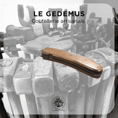 Couteau pliant système liner-lock <br>acier C130 - plaquettes en tonneau de vin – Image 4