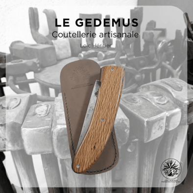 Couteau pliant système liner-lock <br>acier C130 - plaquettes en tonneau de vin – Image 12